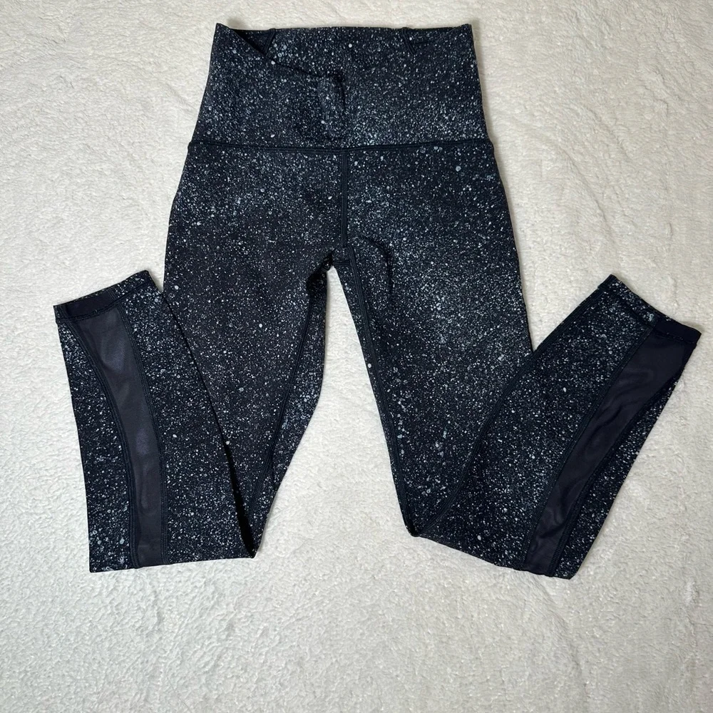 Lululemon Wunder Under Hi-Rise Tight Mineralize Multi Black Splatter Size 4